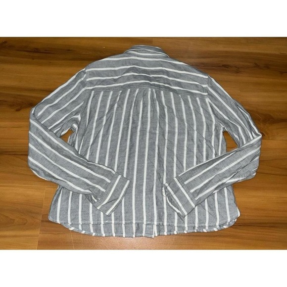 Womens‎ Abercrombie & Fitch Stripe Button Down Crop Shirt - Picture 2 of 6